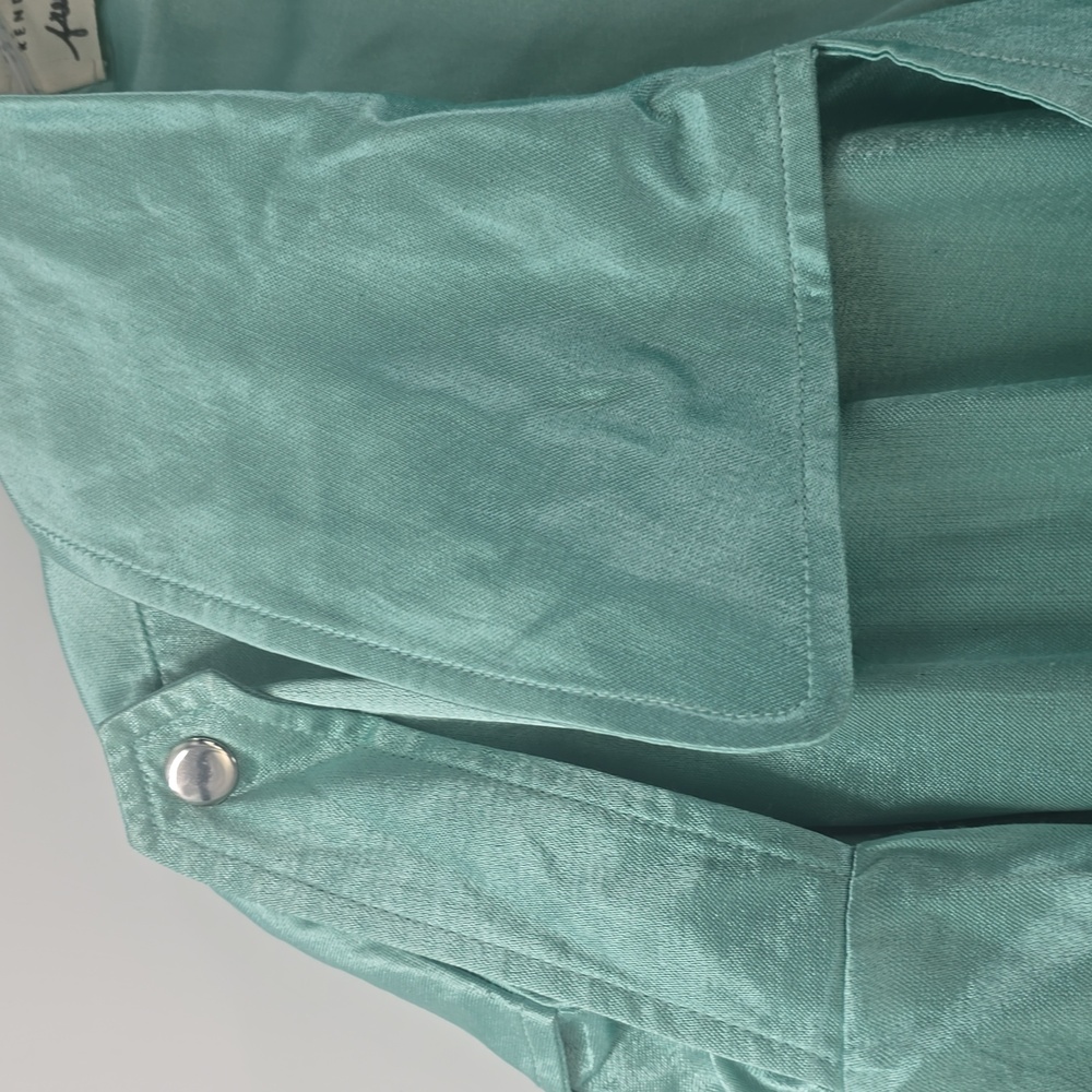 Free‎ People ×Brenda Knight Satin Moto Trench Jacket - Picture 7 of 8